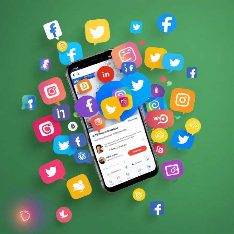 A smartphone screen featuring various social media icons, highlighting an advertisement for social media engagement.